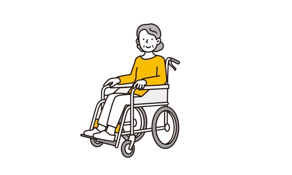 車椅子の女性のイラスト